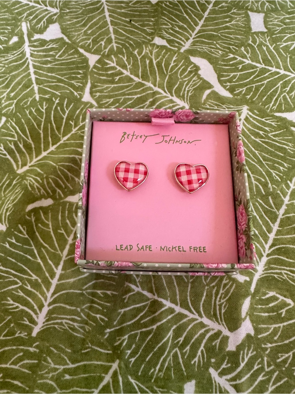 Betsey Johnson Pink Floral Polka Dot Gift Box